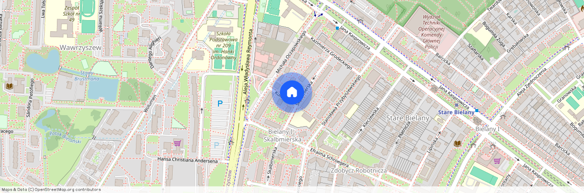 ul. Skalbmierska, Stare Bielany, Bielany, Warszawa, mazowieckie