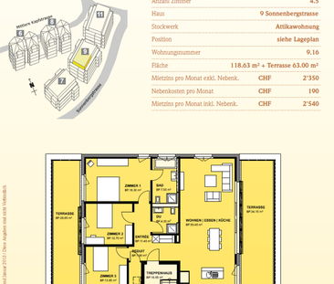 Schöne Attikawohnung mit zwei Terrassen - Photo 6