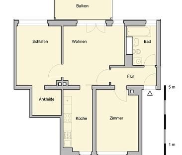 3-Raum-Wohnung in ruhiger Wohnlage - Foto 2
