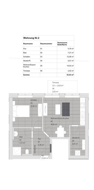 Neubau: Erdgeschosswohnung mit zwei Zimmern und Terrasse - Foto 1