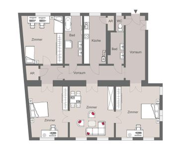Klassischer Altbau 4 Zimmer beim Theresianum - Photo 5