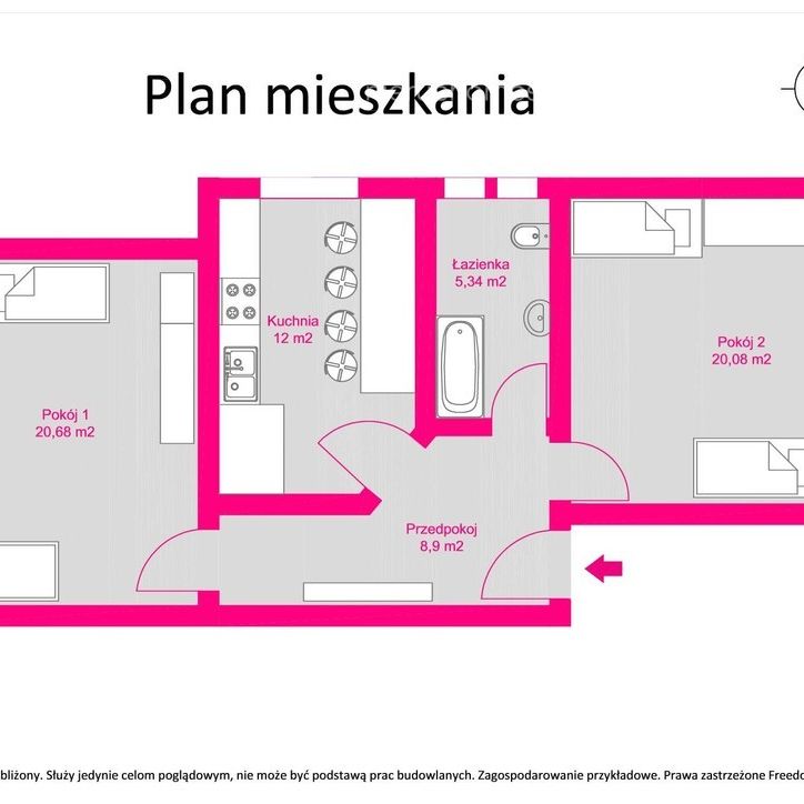 Mieszkanie 73 m², Katowice, Huculska - Zdjęcie 1