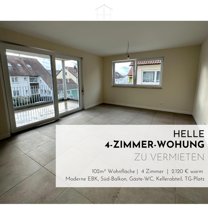 Hochwertige 4-Zimmer-Neubauwohnung mit Balkon & EBK – 73734 - Photo 1