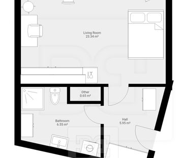 Apartment for rent, 1+KK - Studio, 38m - Photo 4