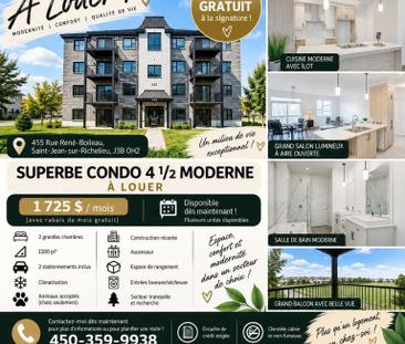 Condo locatif moderne 2 chambres – Plafonds 9 pieds et ascenseur! - Photo 4