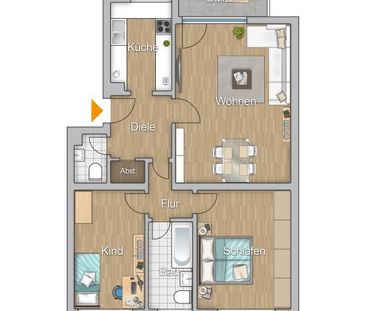 Schöne 3 Zimmer Wohnung in Mülheim Heißen - Anmietung ausschließlic... - Foto 3