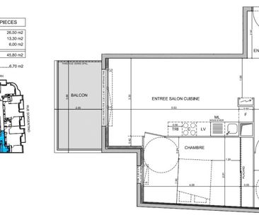 location Appartement T2 DE 45.8m² À NICE - Photo 2