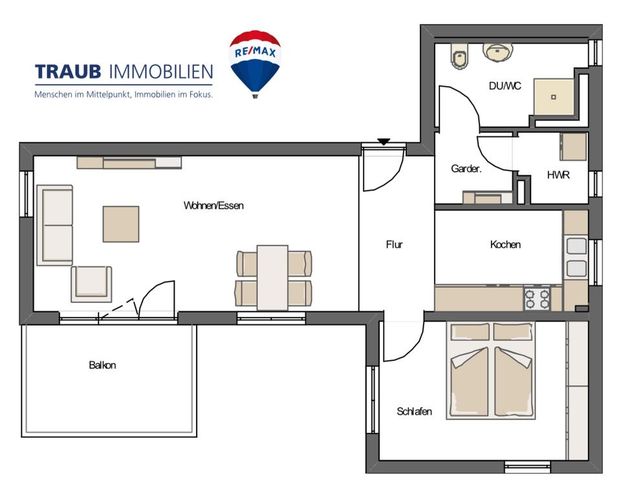 Neubau-Erstbezug: 2-Zimmer-Wohnung mit Balkon, Einbauküche & TG-Stellplatz in Winnenden-Höfen - Foto 1