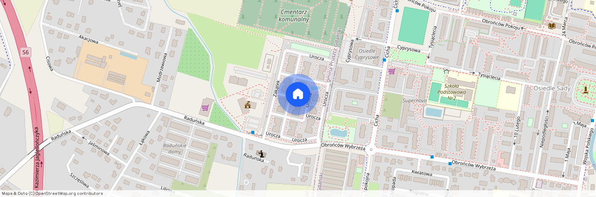 ul. Urocza, Juszkowo, Pruszcz Gdański, gdański, pomorskie