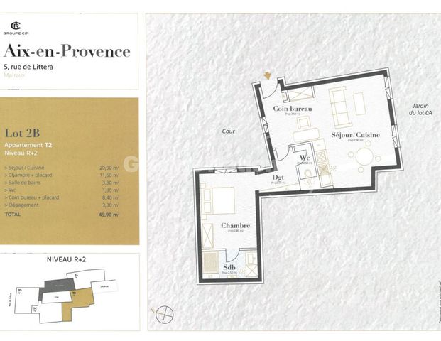 AIX EN PROVENCE : appartement T2 (50 m²) à louer, - Photo 1