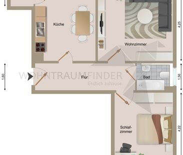 2-Zimmer-Wohnung mit großer Wohnküche und Vorratsraum - Photo 3