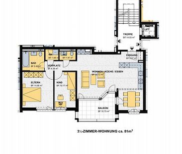 Attraktive, totalsanierte 3.5 Zimmer-Wohnung im 2. OG - Photo 1