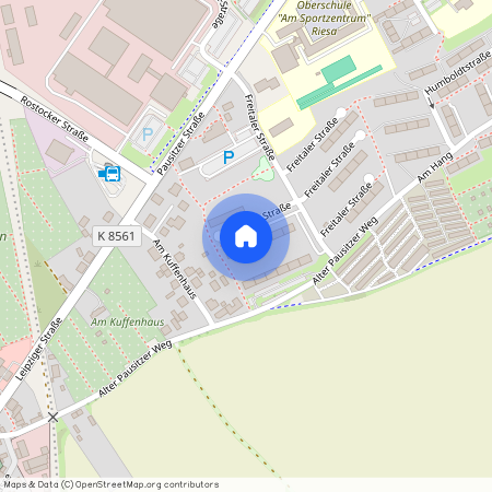 Freitaler Straße 24, 01589 Riesa, Delle