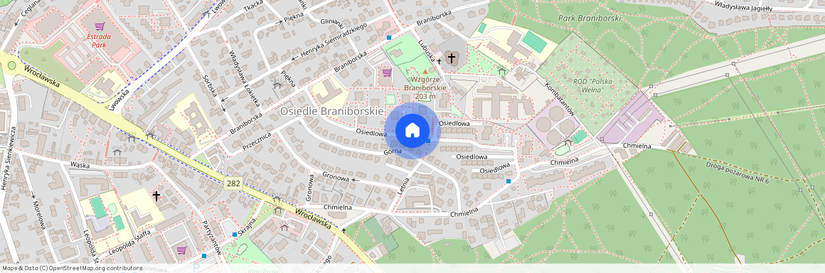 ul. Osiedlowa, Osiedle Braniborskie, Centrum, Zielona Góra, lubuskie