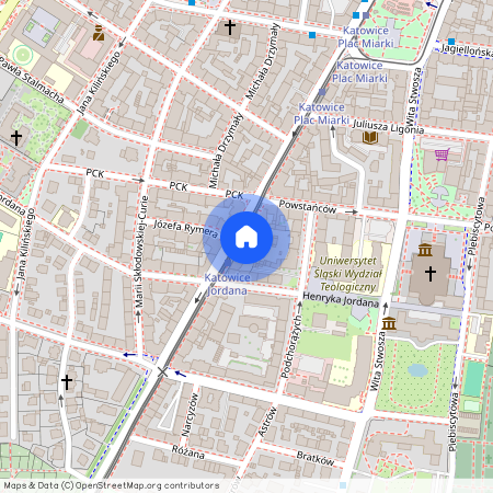 ul. Tadeusza Kościuszki, Śródmieście, Katowice, śląskie