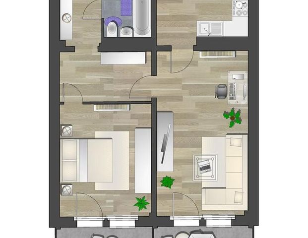 Großzügige 2-Raum-Wohnung mit Balkon - Photo 1