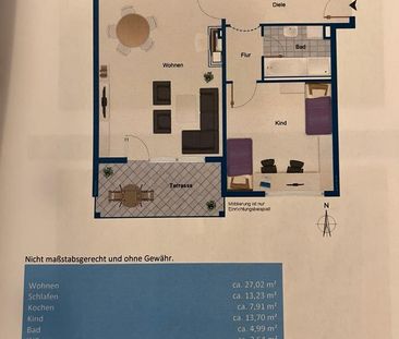 3 ZKB mit Terasse zu vermieten Haunstetten/Augsburg - Photo 3