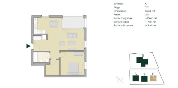 2.5-room apartment with loggia - New! - Photo 2