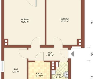 Altbau-Upgrade! 3-R.-WE m. Balkon in Zittau! - Photo 4