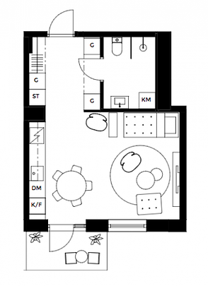 Newly built studio apt with balcony at Brommaplan for long term lease - Foto 1