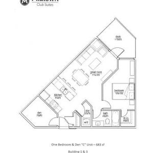 One and den - Unique Floorplan! - Photo 3