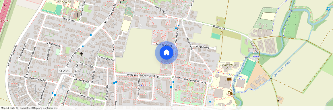 Mühlfeldweg, 85748 Garching ca. 12, 9 km north-east of Munich-center