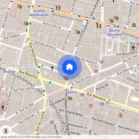 rue du Sentier et rue du Croissant 75002 Paris (2e arrondissement)