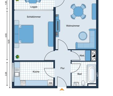 Grüner Blick inklusive: Erdgeschosswohnung mit Südwest-Balkon in ru... - Photo 6