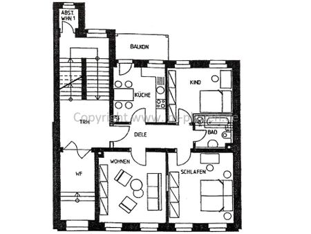 Familienwohnung mit Balkon - 3 Raumwohnung zur Miete in Plauen - Badewanne - Nähe Karl-Marx-Schule - Foto 3