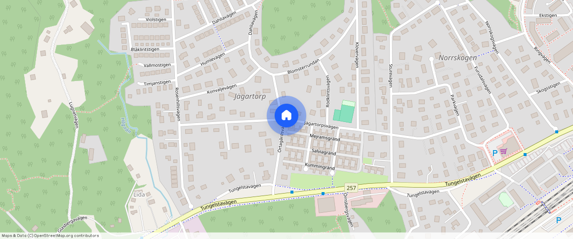 Jägartorpsvägen, Västerhaninge