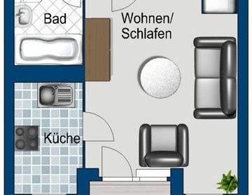Sanierte 1-Zimmer-Wohnung - Photo 1