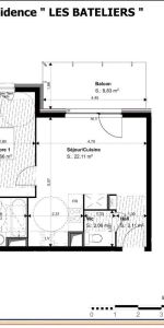 Appartement à louer 2 pièces 43.72m² - Photo 4