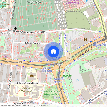 Centrum, ul. Konstantego Ildefonsa Gałczyńskiego, Toruń