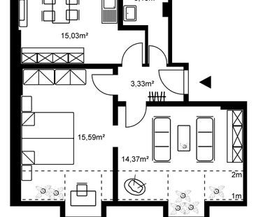 Schöne 2 Zimmer Wohnung über Wiesbaden - Photo 4