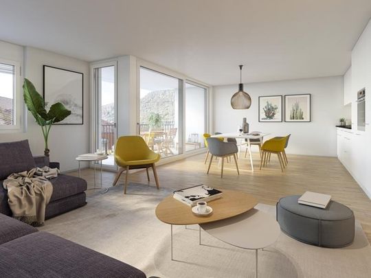 moderne 2.5-Zimmer-Wohnung mit eigenem Waschturm - Foto 1