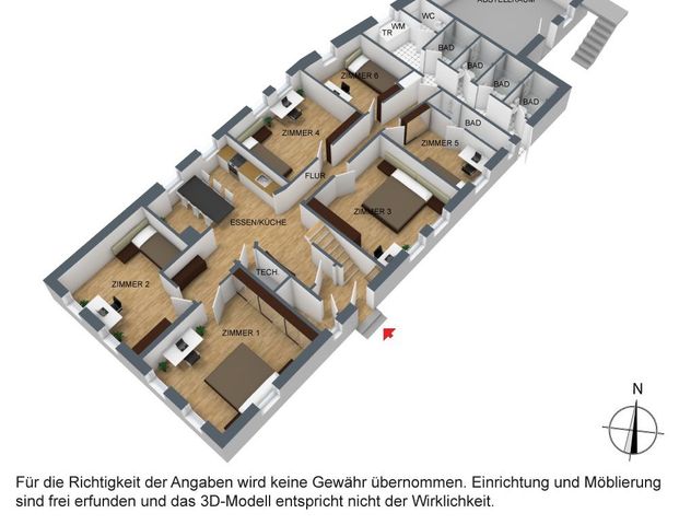 schönes WG Zimmer in Stuttgart Untertürkheim in saniertem Haus - Foto 1