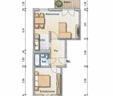 Gemütliche 2-Raum Wohnung - Photo 4