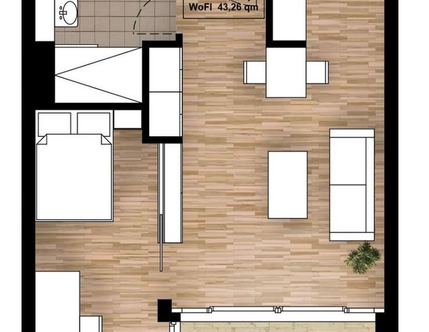 Moderne 2-Raumwohnung mit Balkon im Zentrum-Süd - Foto 1