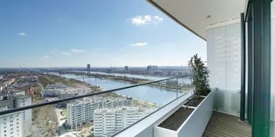 Genießen Sie den Weitblick vom 22. Stock an der Waterfront Wiens mit Doorman und Wellnessbereich - Photo 3