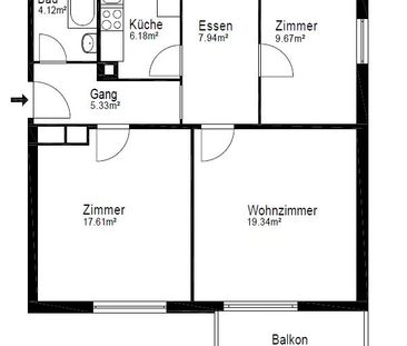 3.5 Zimmer, 71 m², EG - Foto 4