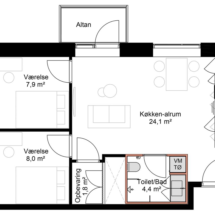 Jarlsberggade 5B, 2 lejl. 2 - Photo 2