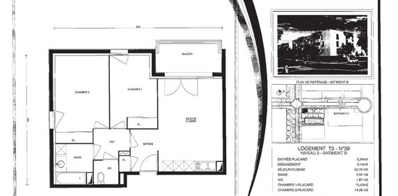 Location Appartement 3 pièces 57m² LORMONT 33310 - Photo 2