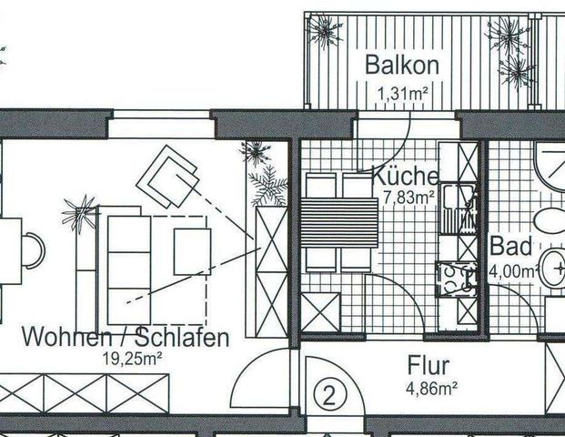 Frei ab 1.3.25 - Klein aber ohooo... geräumige Küche mit Balkon - Photo 1