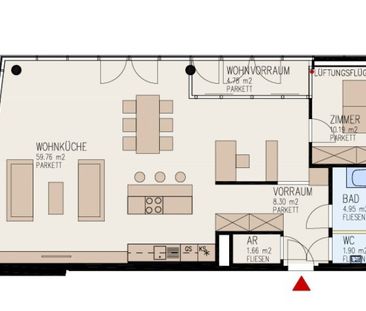 Lichtdurchflutete 2-Zimmer-Wohnung mit voll ausgestatteter Küche in... - Foto 2