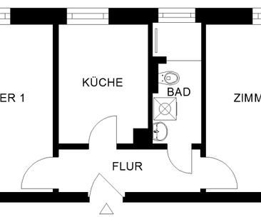 2-Zimmer-Wohnung ohne Balkon im 3. Stock (ohne Aufzug) - Foto 3