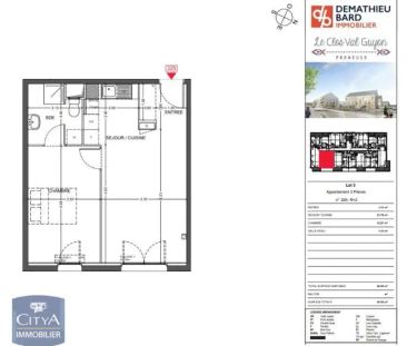Appartement à louer 2 pièces 42.45m² - Photo 5