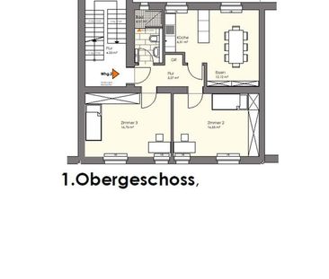 Wohnung, 2 Zimmer, Küche, Ess/Wohnbereich, Bad, Flur, Kellerraum - Foto 1