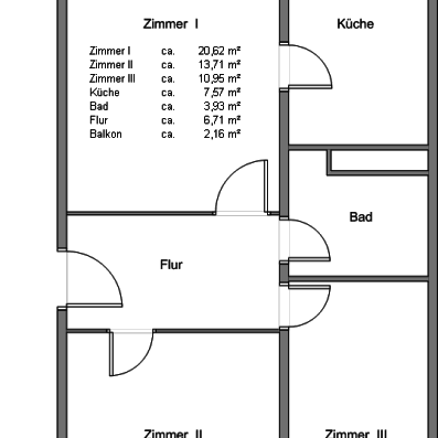 3 Raumwohnung in Grünhufe! - Foto 2