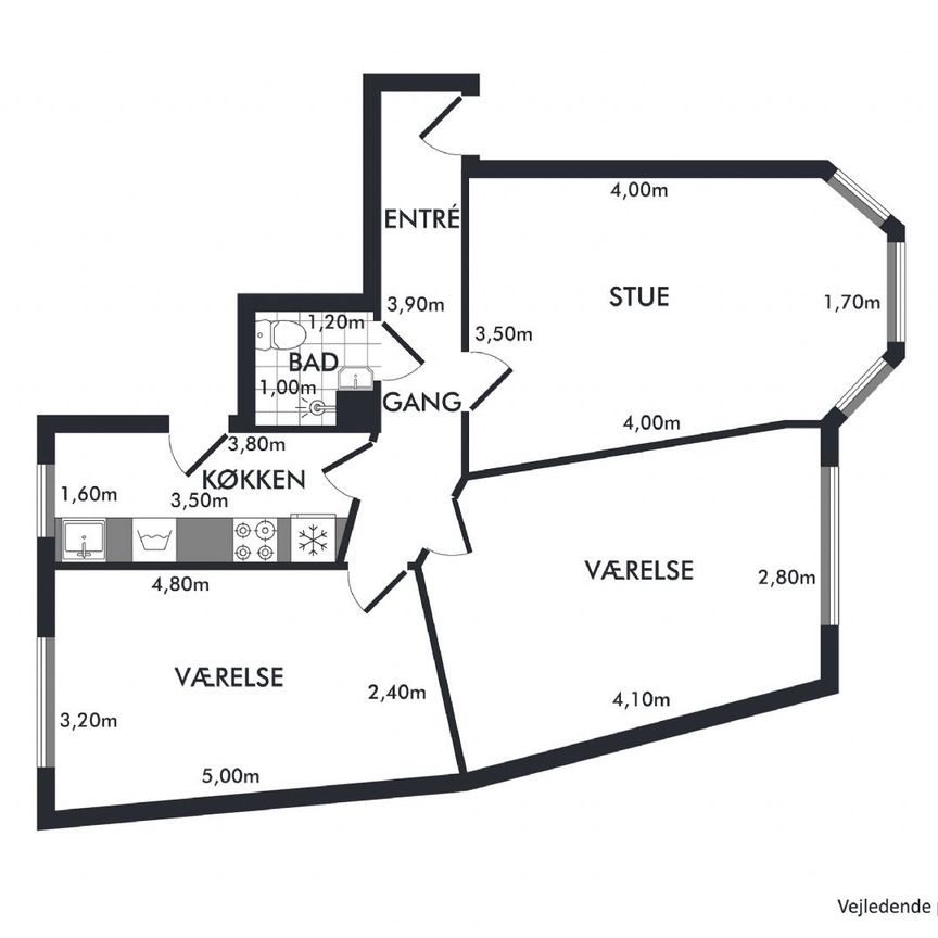 3-værelses lejlighed i hjertet af Aalborg - Photo 1