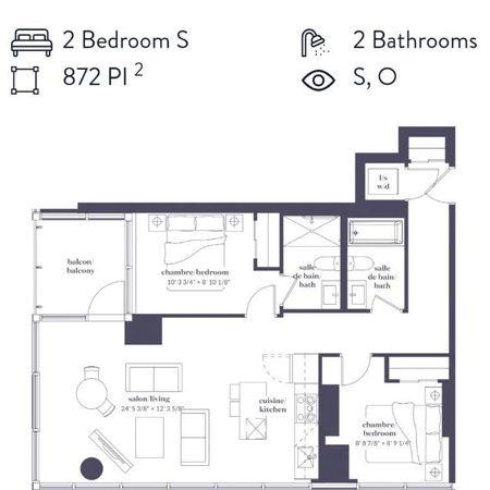 Transfert de bail – 4 1/2 moderne au centre-ville de Montréal - Condo / Appartement à louer - Photo 3